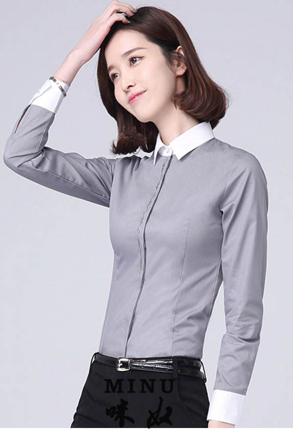 女士長(cháng)袖襯衫定制