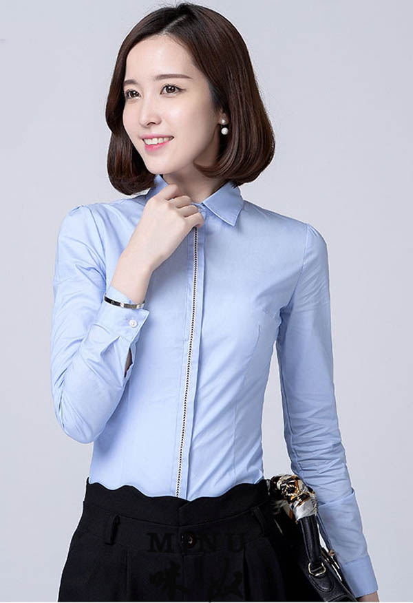 女士長(cháng)袖襯衫定做